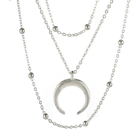 3 for $25⚡️three layer choker bead horn necklace - Picture 4 of 8